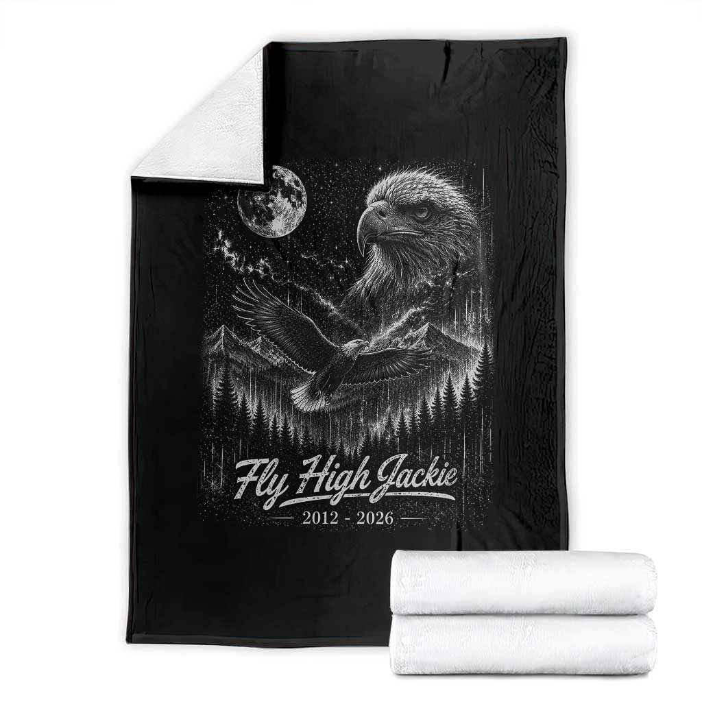 Fly High Jackie Eagle Throw Blanket Memorial Tribute Nature Supports California Wildlife