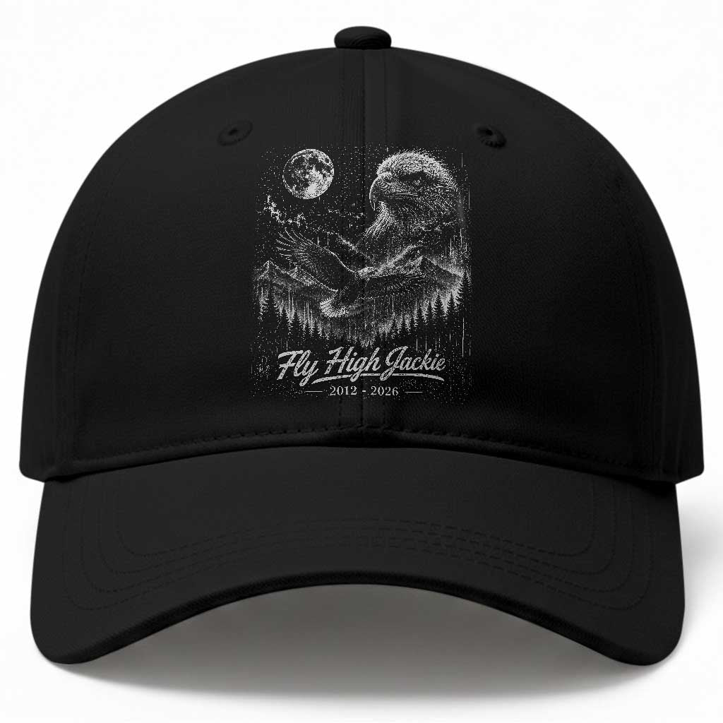 Fly High Jackie Eagle Baseball Cap Memorial Tribute Nature Supports California Wildlife