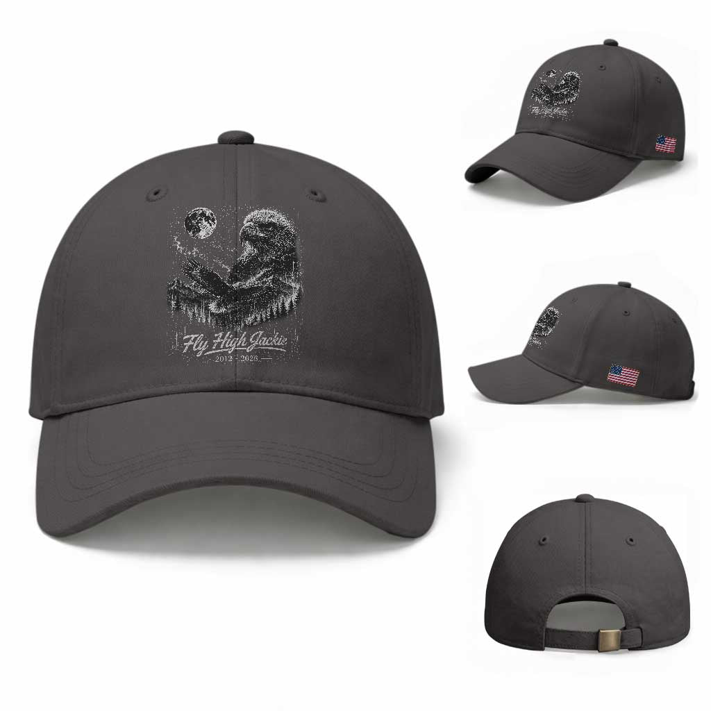 Fly High Jackie Eagle Baseball Cap Memorial Tribute Nature Supports California Wildlife