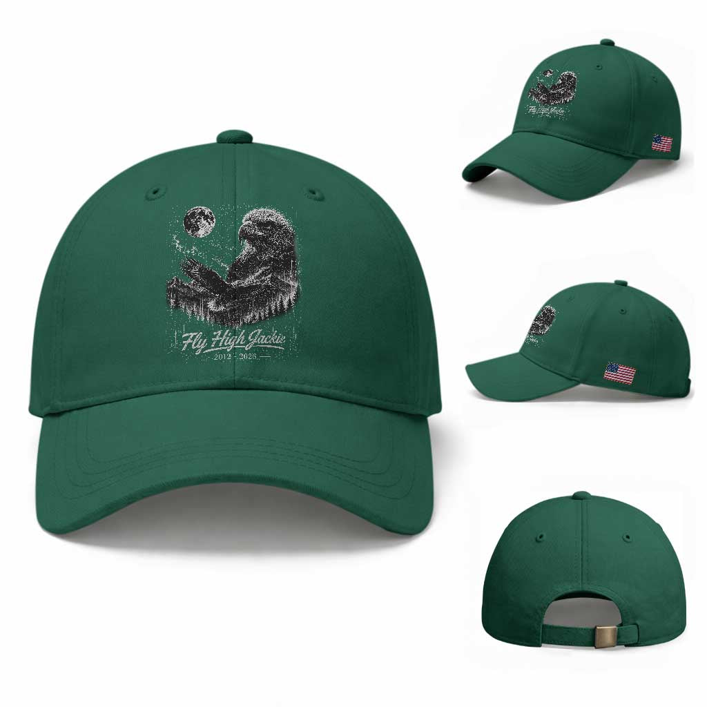 Fly High Jackie Eagle Baseball Cap Memorial Tribute Nature Supports California Wildlife