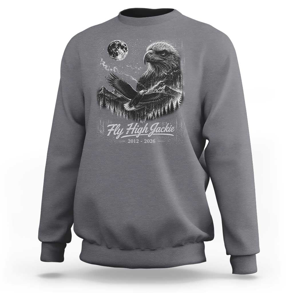 Fly High Jackie Eagle Sweatshirt Memorial Tribute Nature Supports California Wildlife