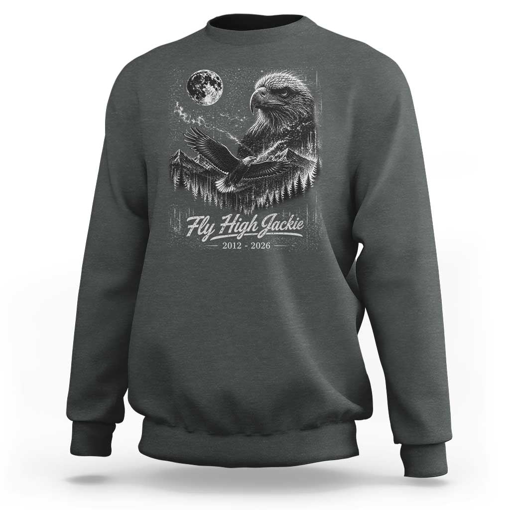 Fly High Jackie Eagle Sweatshirt Memorial Tribute Nature Supports California Wildlife