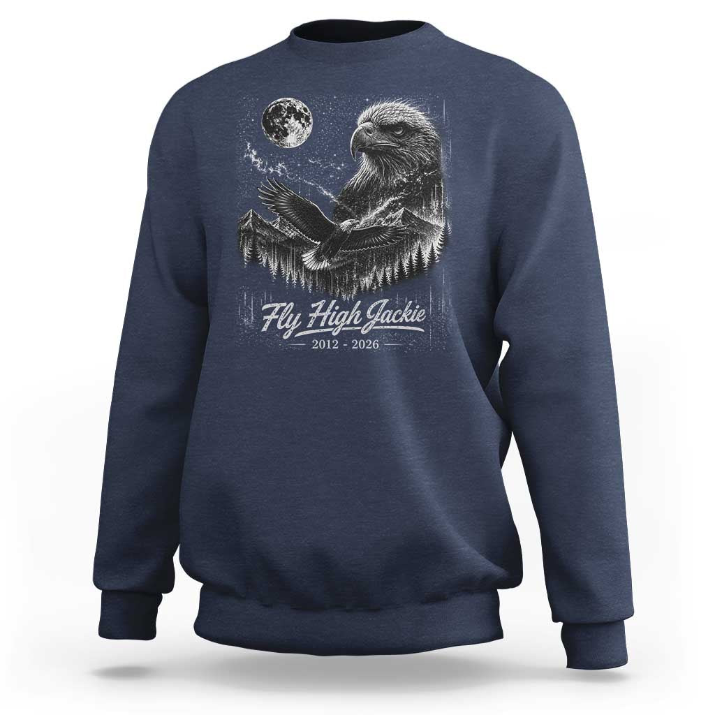 Fly High Jackie Eagle Sweatshirt Memorial Tribute Nature Supports California Wildlife