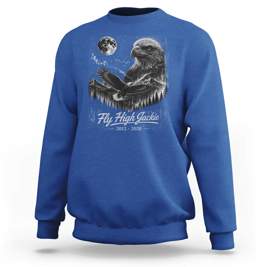Fly High Jackie Eagle Sweatshirt Memorial Tribute Nature Supports California Wildlife