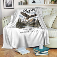 Jackie Bald Eagle Memorial Tribute Throw Blanket Forever Flying High Big Bear California 2012 2026