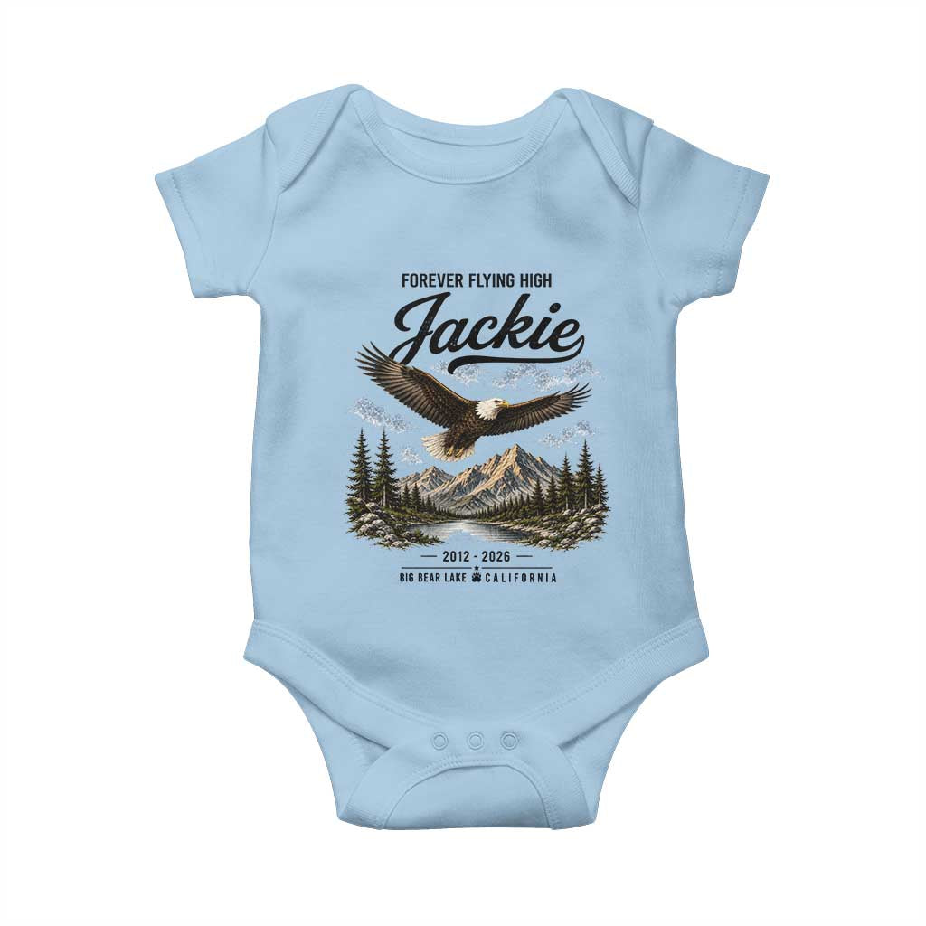 Jackie Bald Eagle Memorial Tribute Baby Onesie Forever Flying High Big Bear California 2012 2026