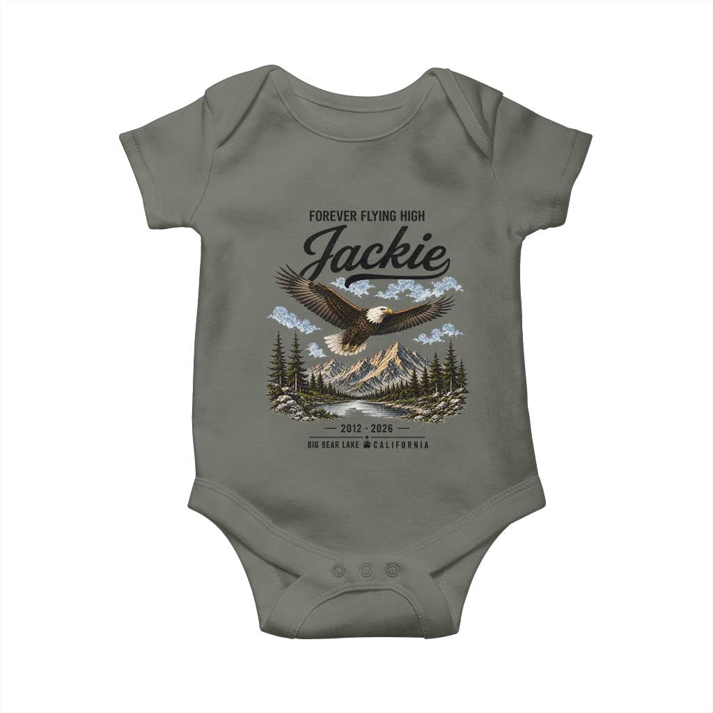 Jackie Bald Eagle Memorial Tribute Baby Onesie Forever Flying High Big Bear California 2012 2026