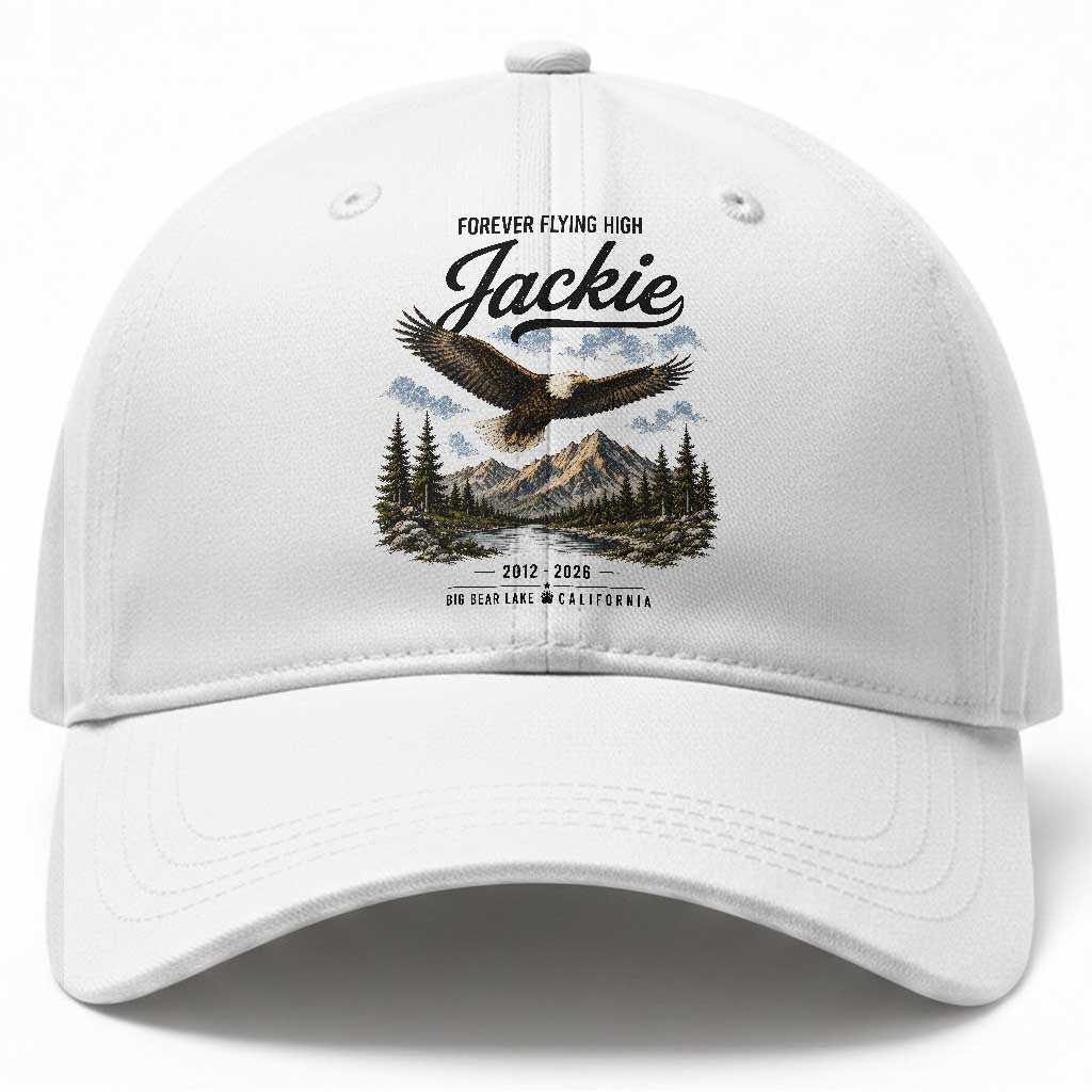 Jackie Bald Eagle Memorial Tribute Baseball Cap Forever Flying High Big Bear California 2012 2026