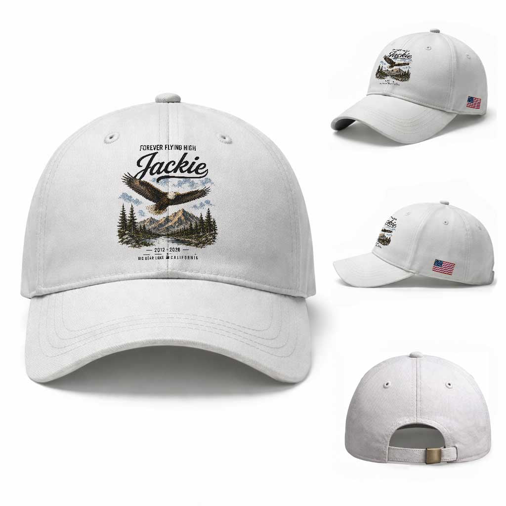 Jackie Bald Eagle Memorial Tribute Baseball Cap Forever Flying High Big Bear California 2012 2026