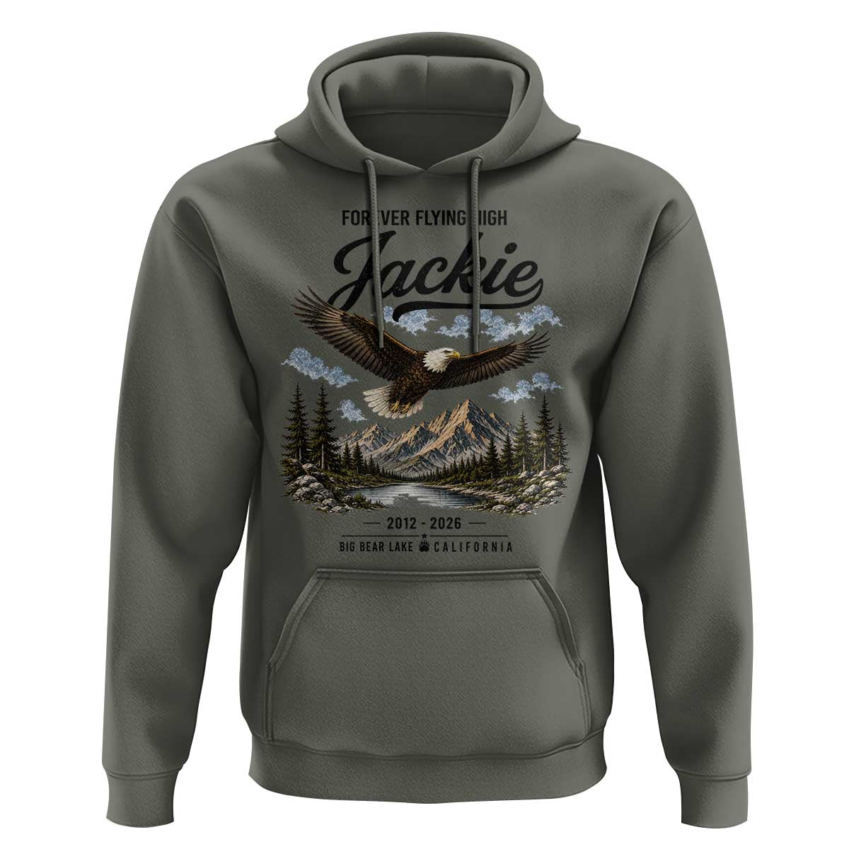 Jackie Bald Eagle Memorial Tribute Hoodie Forever Flying High Big Bear California 2012 2026