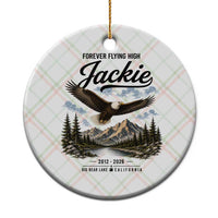 Jackie Bald Eagle Memorial Tribute Ceramic Ornament Forever Flying High Big Bear California 2012 2026
