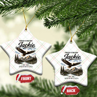 Jackie Bald Eagle Memorial Tribute Ceramic Ornament Forever Flying High Big Bear California 2012 2026