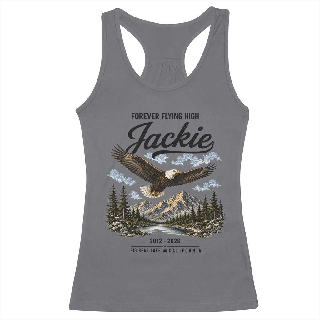 Jackie Bald Eagle Memorial Tribute Racerback Tank Top Forever Flying High Big Bear California 2012 2026