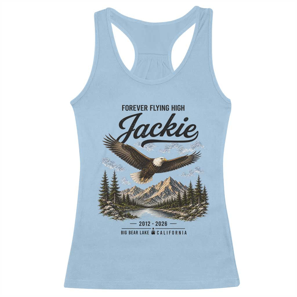 Jackie Bald Eagle Memorial Tribute Racerback Tank Top Forever Flying High Big Bear California 2012 2026