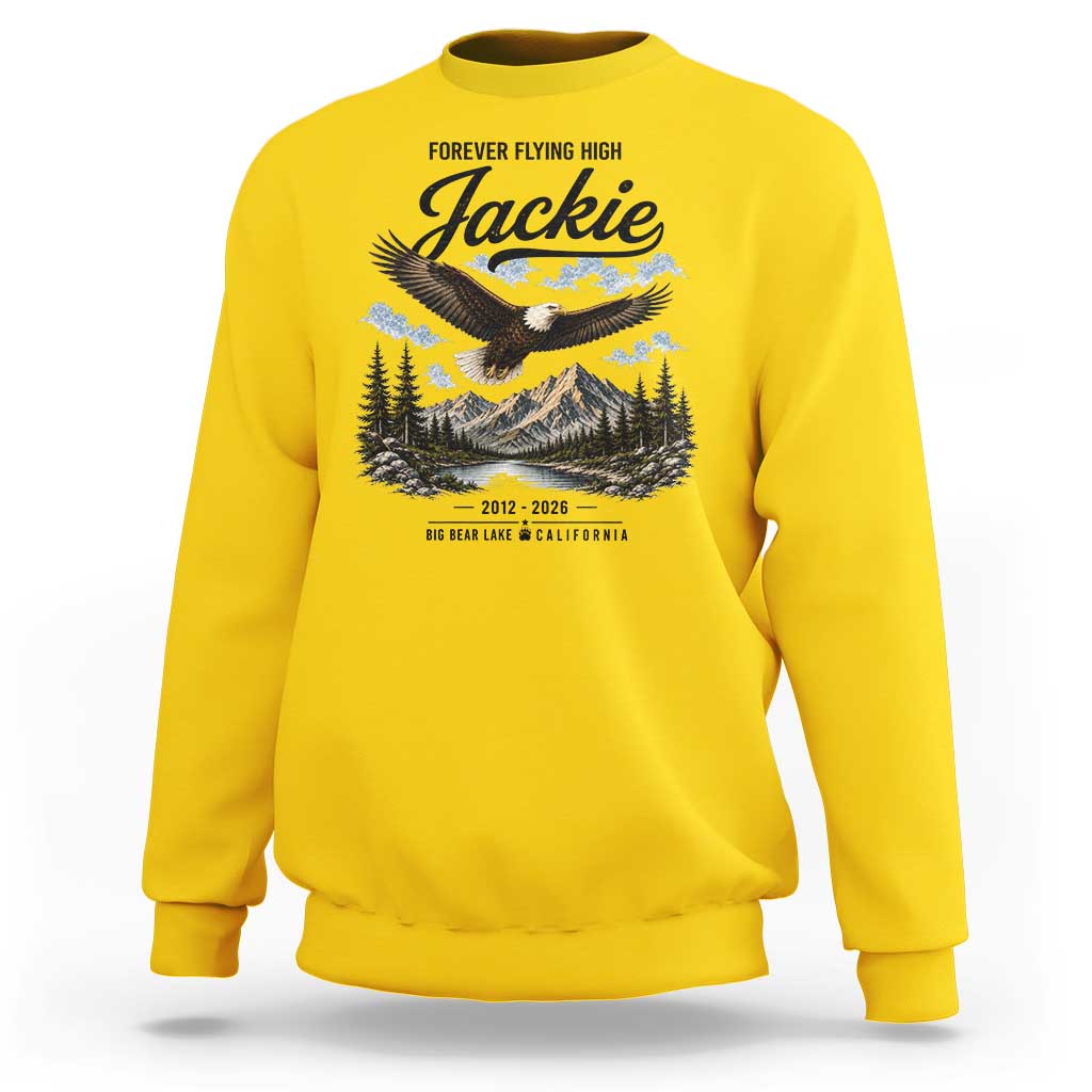 Jackie Bald Eagle Memorial Tribute Sweatshirt Forever Flying High Big Bear California 2012 2026