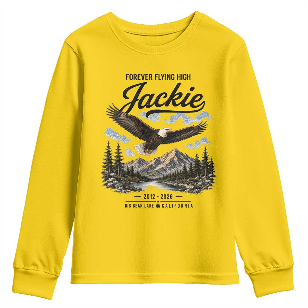 Jackie Bald Eagle Memorial Tribute Youth Sweatshirt Forever Flying High Big Bear California 2012 2026
