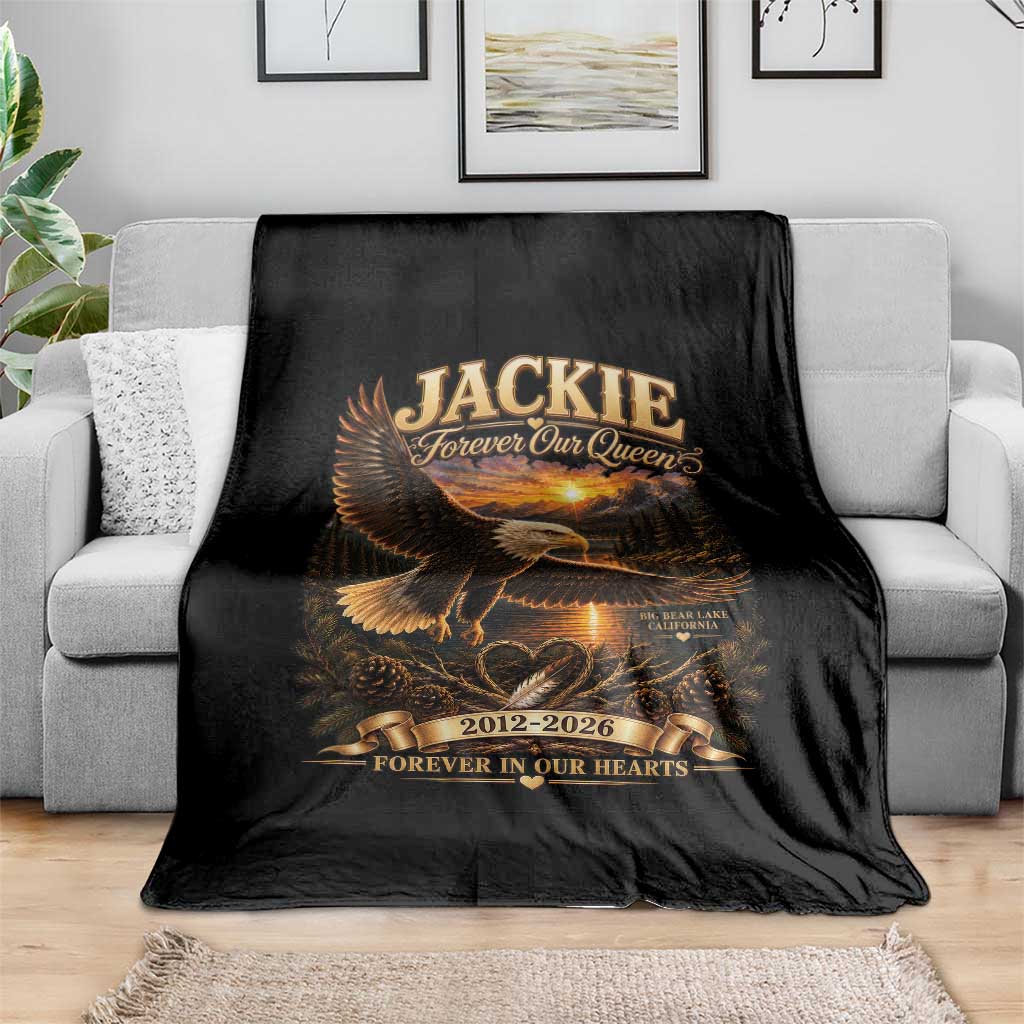 Jackie The Eagle Big Bear Lake California Throw Blanket Forever Our Queen And In Our Hearts Wildlife Supports