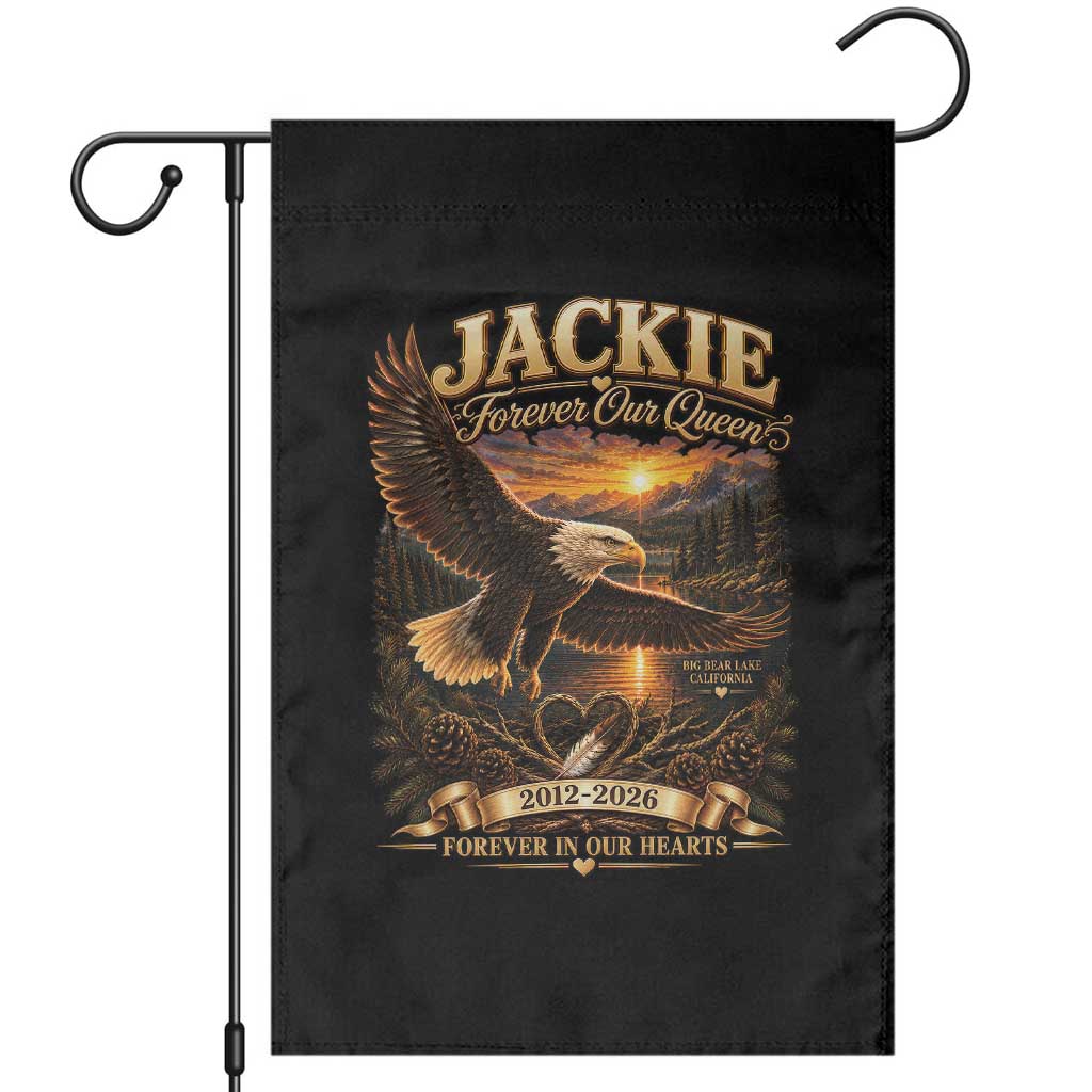 Jackie The Eagle Big Bear Lake California Garden Flag Forever Our Queen And In Our Hearts Wildlife Supports