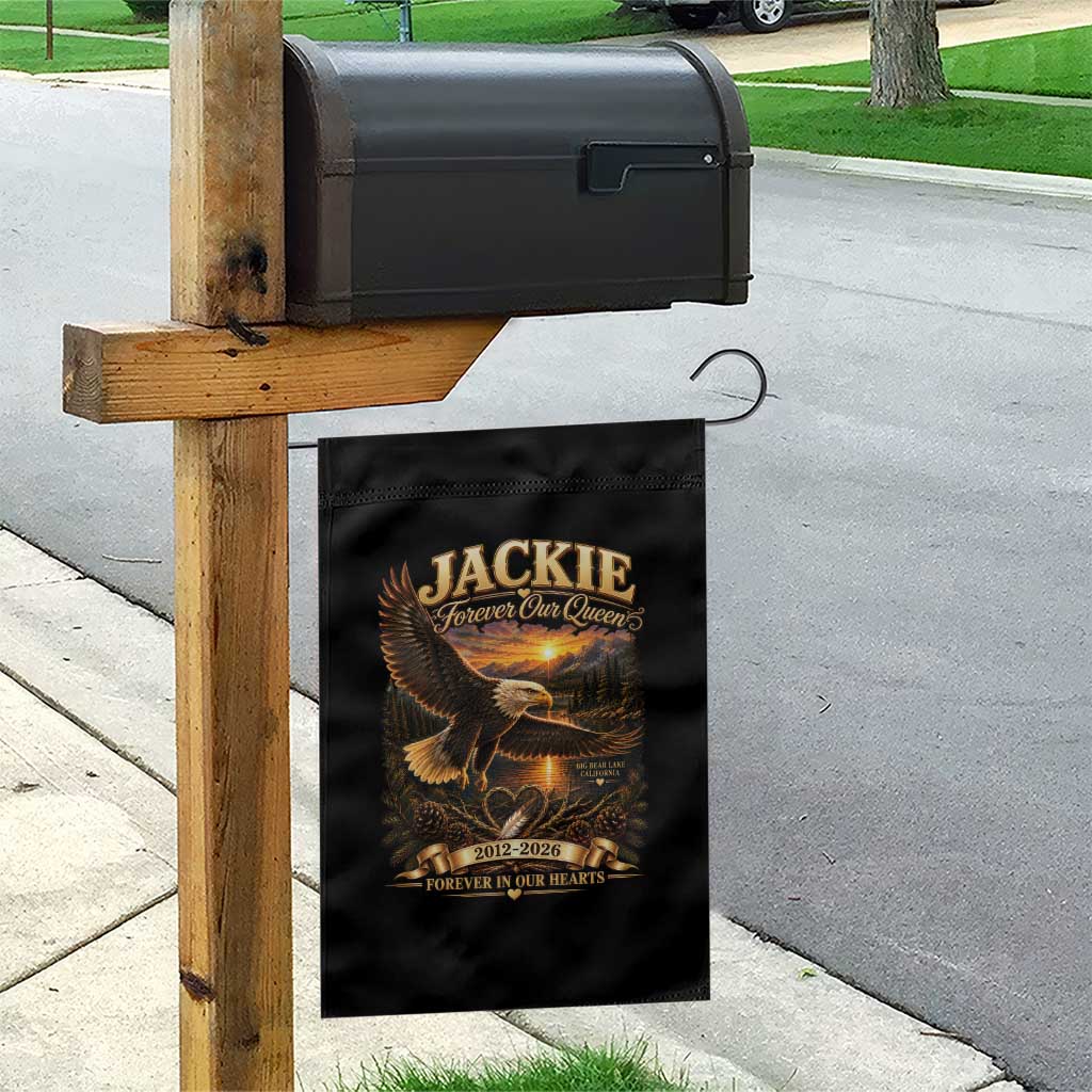 Jackie The Eagle Big Bear Lake California Garden Flag Forever Our Queen And In Our Hearts Wildlife Supports