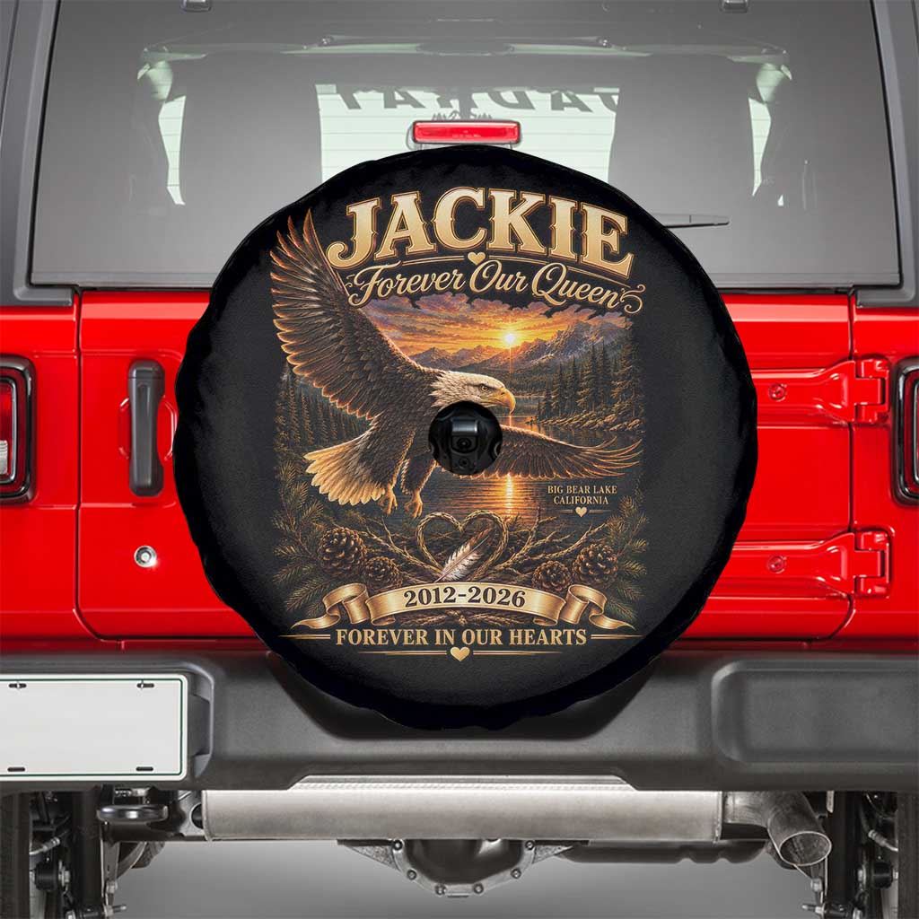 Jackie The Eagle Big Bear Lake California Spare Tire Cover Forever Our Queen And In Our Hearts Wildlife Supports