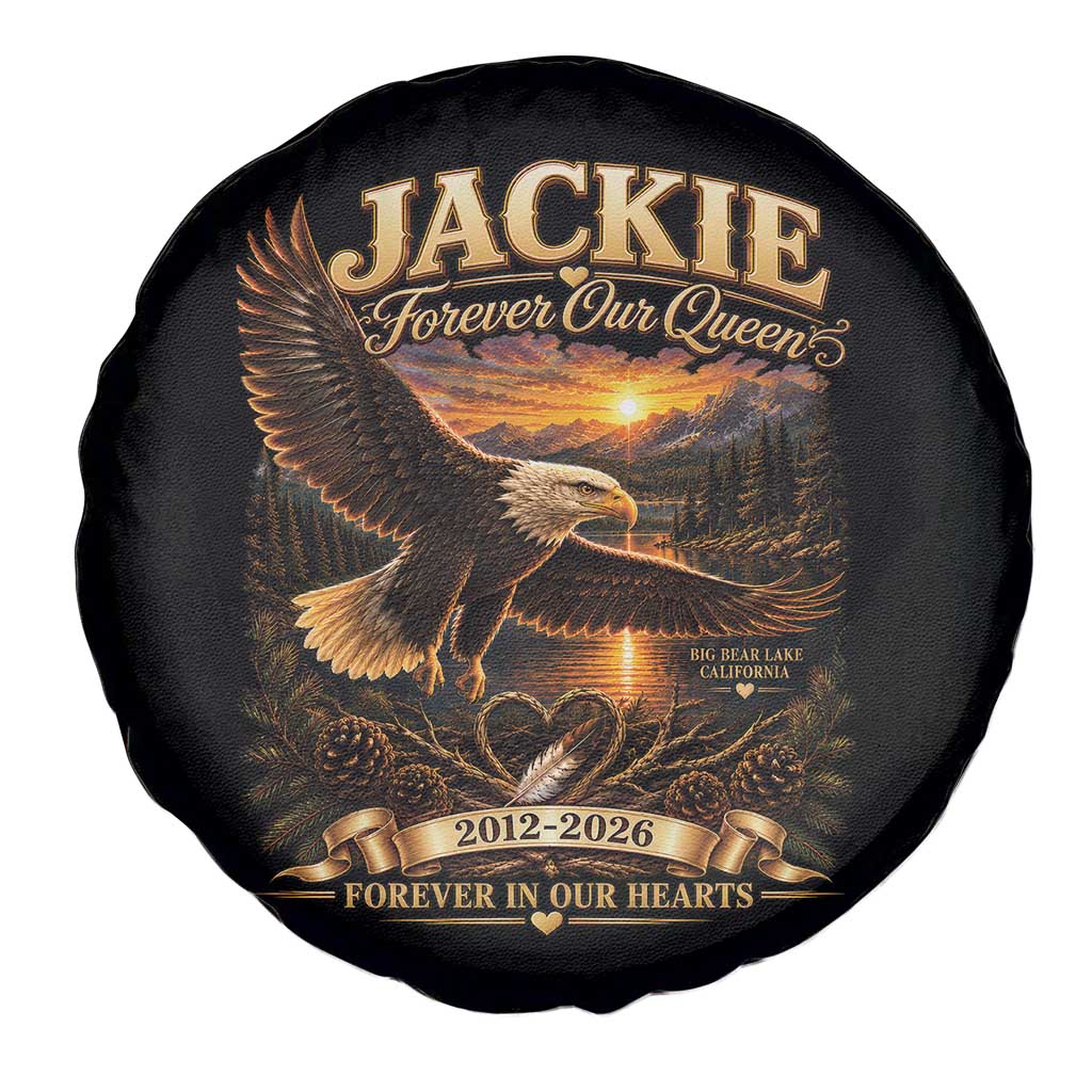 Jackie The Eagle Big Bear Lake California Spare Tire Cover Forever Our Queen And In Our Hearts Wildlife Supports