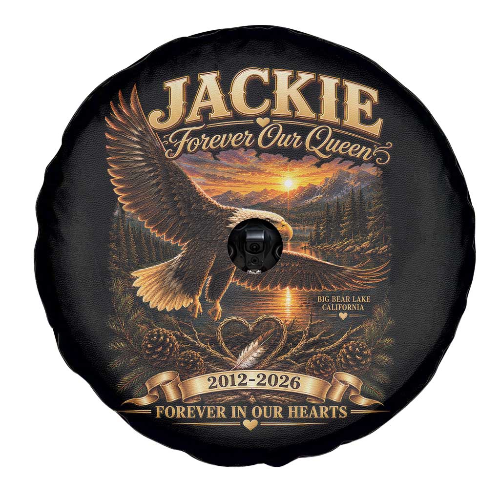 Jackie The Eagle Big Bear Lake California Spare Tire Cover Forever Our Queen And In Our Hearts Wildlife Supports