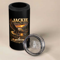 Jackie The Eagle Big Bear Lake California 4 in 1 Can Cooler Tumbler Forever Our Queen And In Our Hearts Wildlife Supports
