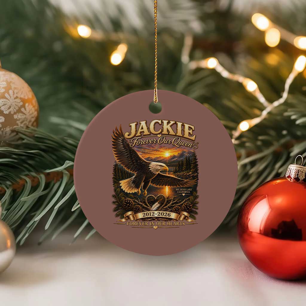 Jackie The Eagle Big Bear Lake California Ceramic Ornament Forever Our Queen And In Our Hearts Wildlife Supports