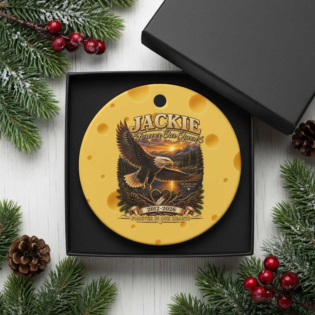 Jackie The Eagle Big Bear Lake California Ceramic Ornament Forever Our Queen And In Our Hearts Wildlife Supports