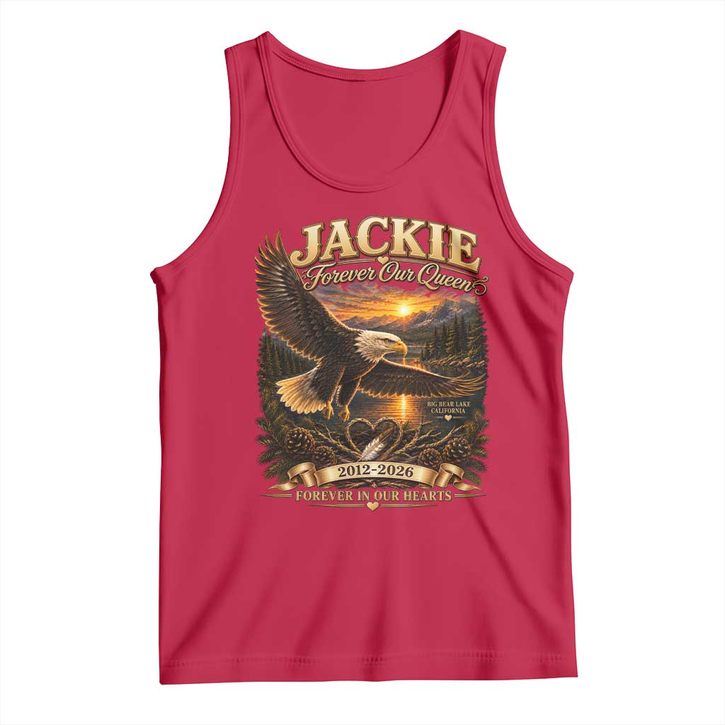Jackie The Eagle Big Bear Lake California Tank Top Forever Our Queen And In Our Hearts Wildlife Supports
