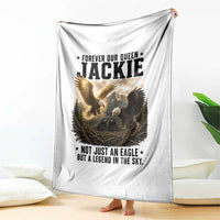 Jackie Bald Eagle Throw Blanket Forever Our Queen Not Just An Eagle But A Legend In The Sky