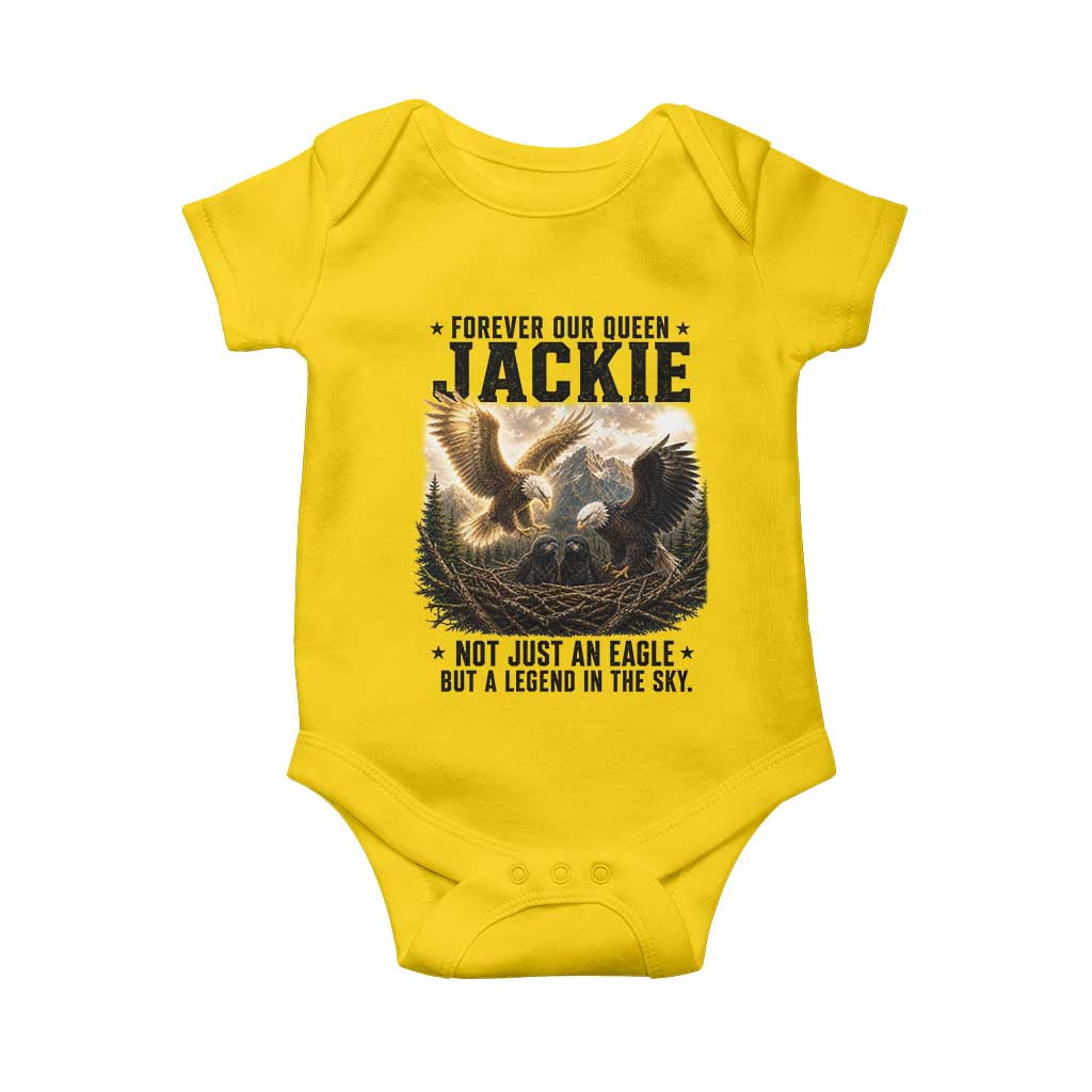 Jackie Bald Eagle Baby Onesie Forever Our Queen Not Just An Eagle But A Legend In The Sky
