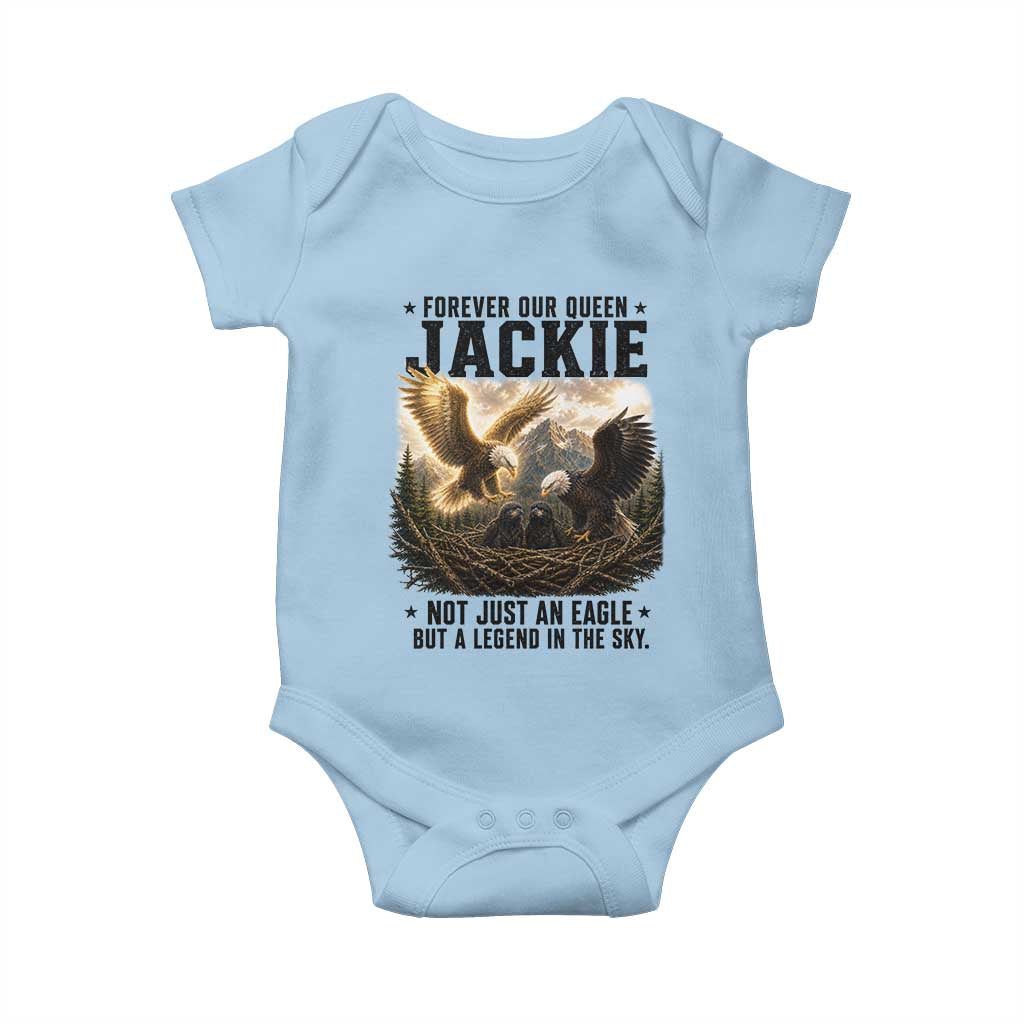 Jackie Bald Eagle Baby Onesie Forever Our Queen Not Just An Eagle But A Legend In The Sky