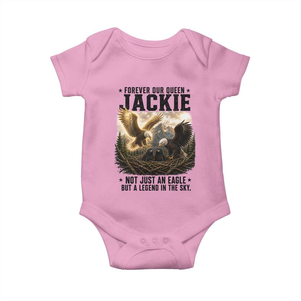 Jackie Bald Eagle Baby Onesie Forever Our Queen Not Just An Eagle But A Legend In The Sky