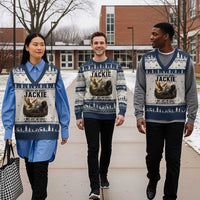 Jackie Bald Eagle V-Neck Knit Sweater Vest Forever Our Queen Not Just An Eagle But A Legend In The Sky