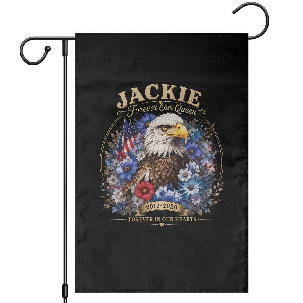 Jackie Bald Eagle Garden Flag Forever Our Queen And In Our Hearts USA Floral