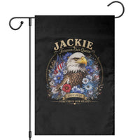 Jackie Bald Eagle Garden Flag Forever Our Queen And In Our Hearts USA Floral