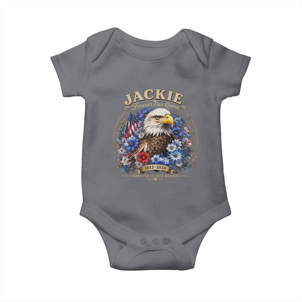 Jackie Bald Eagle Baby Onesie Forever Our Queen And In Our Hearts USA Floral