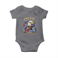 Jackie Bald Eagle Baby Onesie Forever Our Queen And In Our Hearts USA Floral