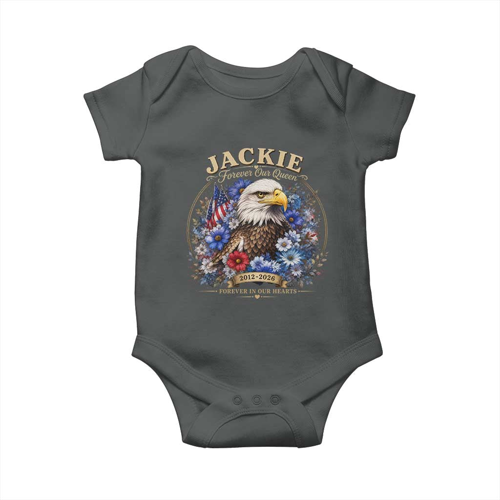 Jackie Bald Eagle Baby Onesie Forever Our Queen And In Our Hearts USA Floral