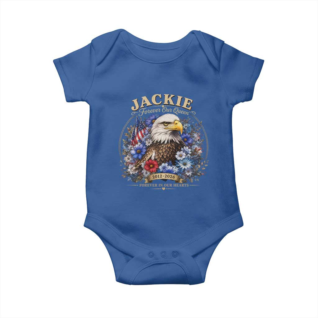 Jackie Bald Eagle Baby Onesie Forever Our Queen And In Our Hearts USA Floral