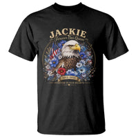 Jackie Bald Eagle T Shirt Forever Our Queen And In Our Hearts USA Floral