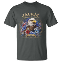 Jackie Bald Eagle T Shirt Forever Our Queen And In Our Hearts USA Floral