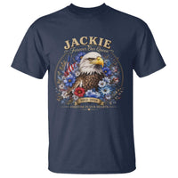Jackie Bald Eagle T Shirt Forever Our Queen And In Our Hearts USA Floral