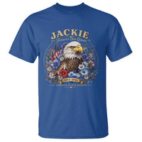 Jackie Bald Eagle T Shirt Forever Our Queen And In Our Hearts USA Floral