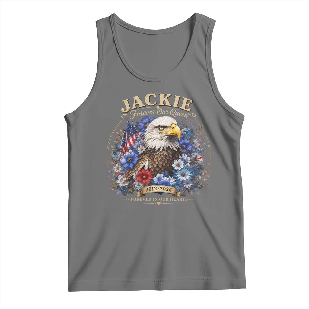 Jackie Bald Eagle Tank Top Forever Our Queen And In Our Hearts USA Floral