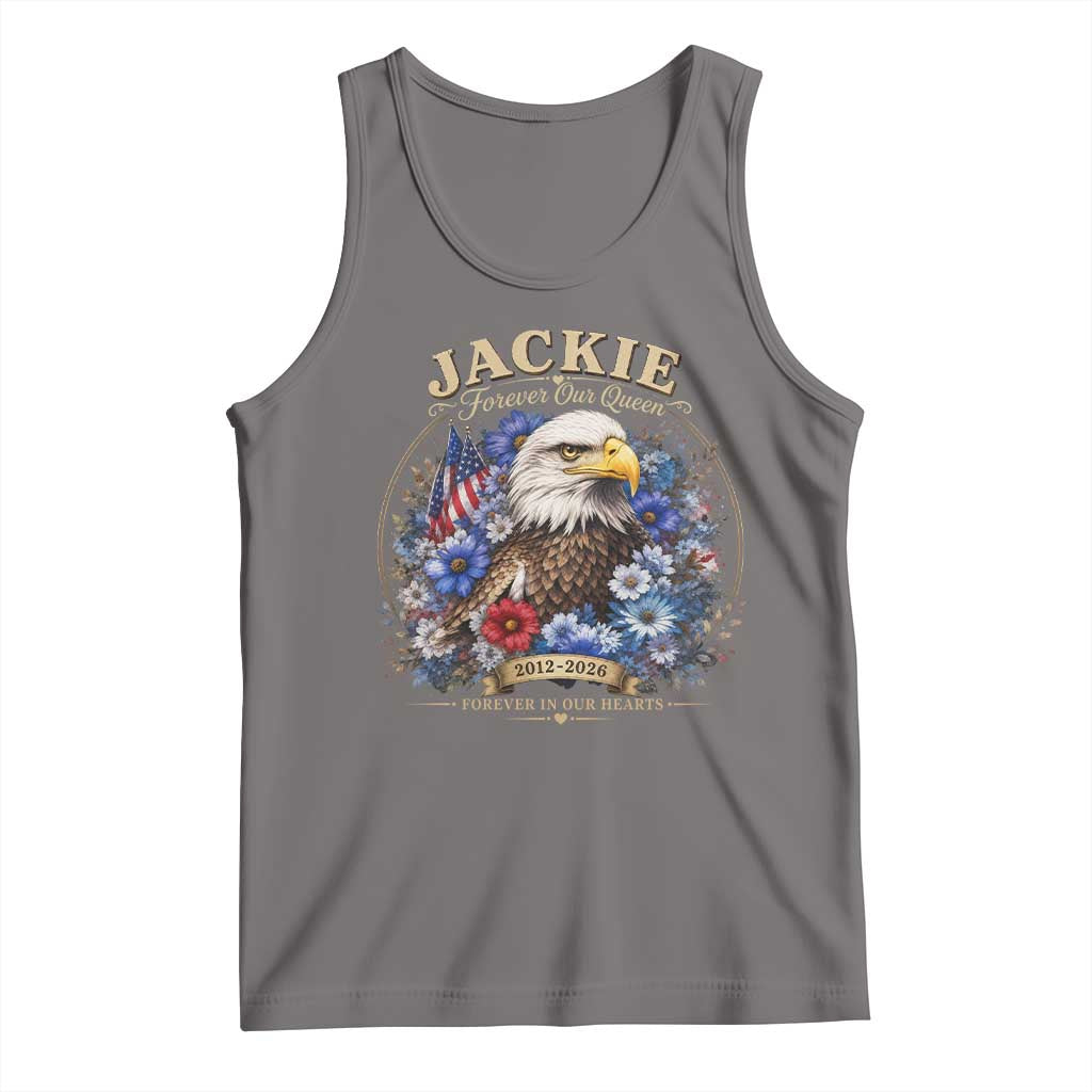 Jackie Bald Eagle Tank Top Forever Our Queen And In Our Hearts USA Floral