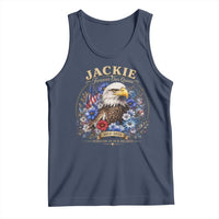 Jackie Bald Eagle Tank Top Forever Our Queen And In Our Hearts USA Floral