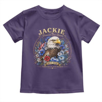 Jackie Bald Eagle Toddler T Shirt Forever Our Queen And In Our Hearts USA Floral