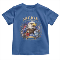 Jackie Bald Eagle Toddler T Shirt Forever Our Queen And In Our Hearts USA Floral